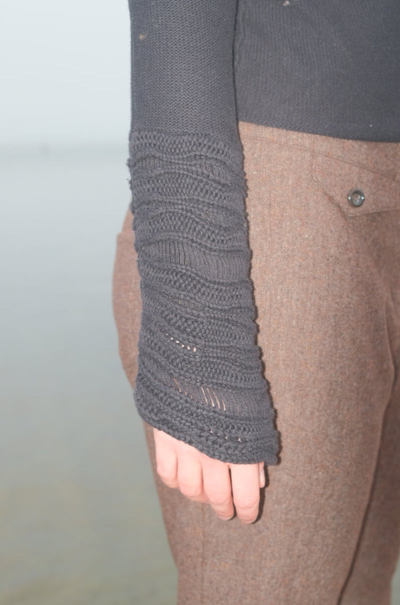 Black turtleneck sweater