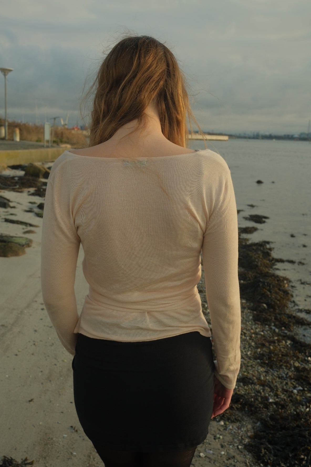 Pink blouse with tie detail