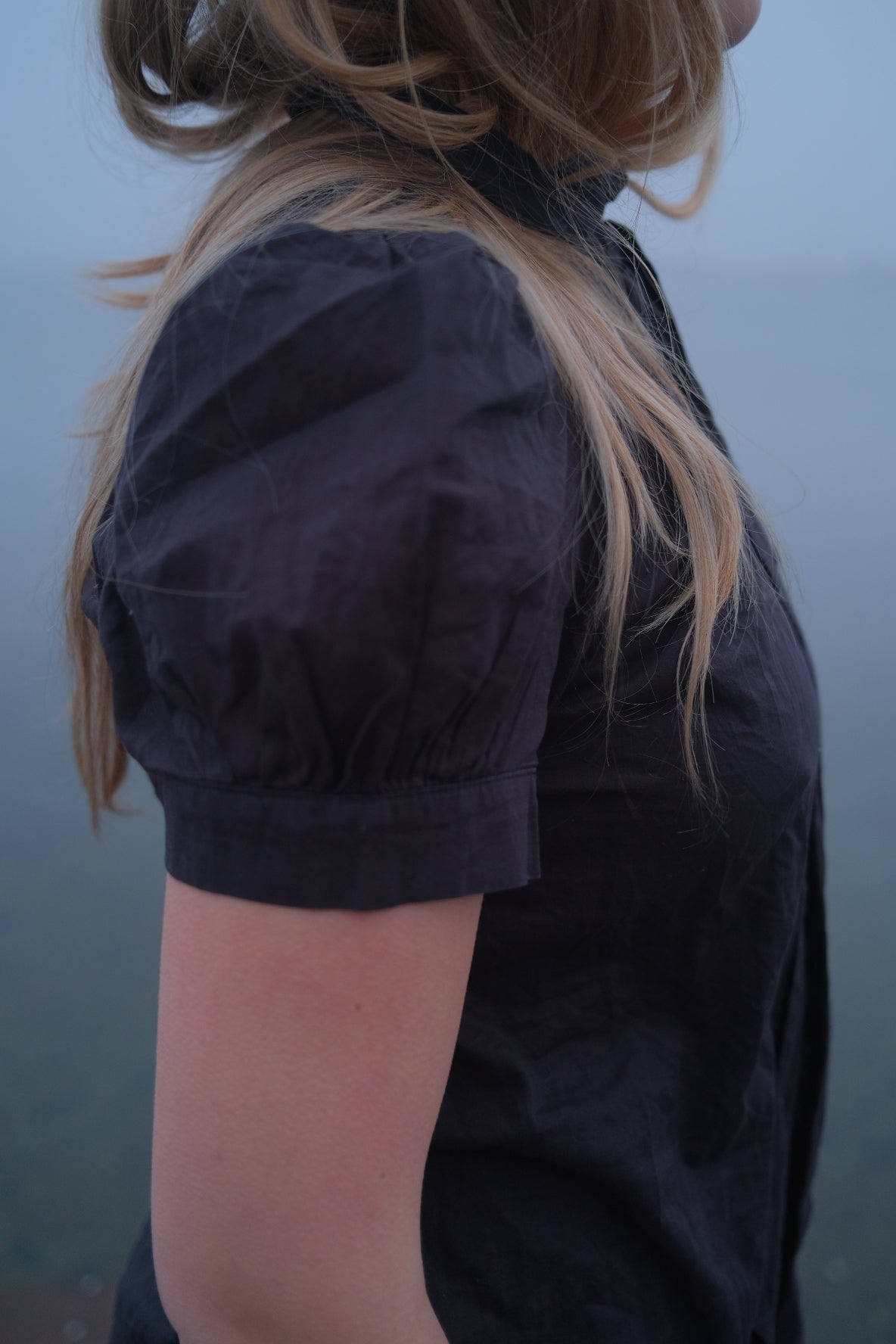 Black shirt with ribbon