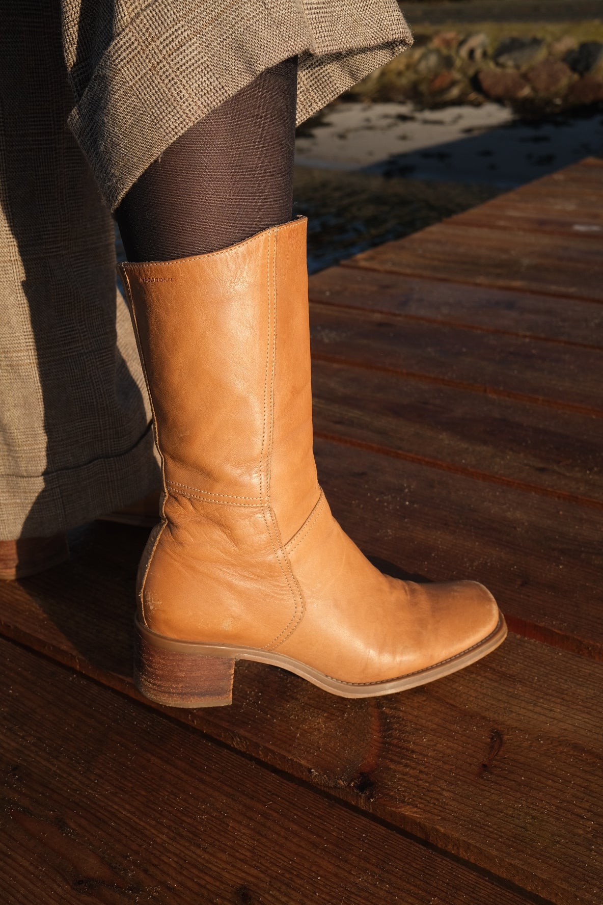 Cognac brown boots from VAGABOND