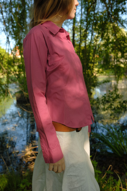 Pink figursyet skjorte